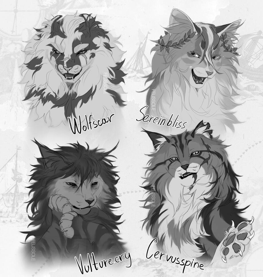 sketch heads (B&W)